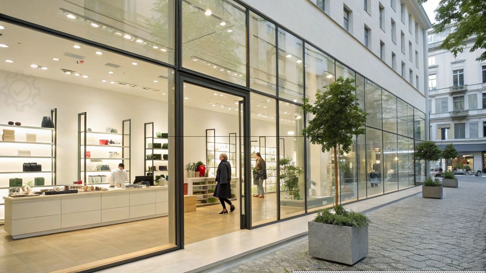 Fachada de um imóvel comercial